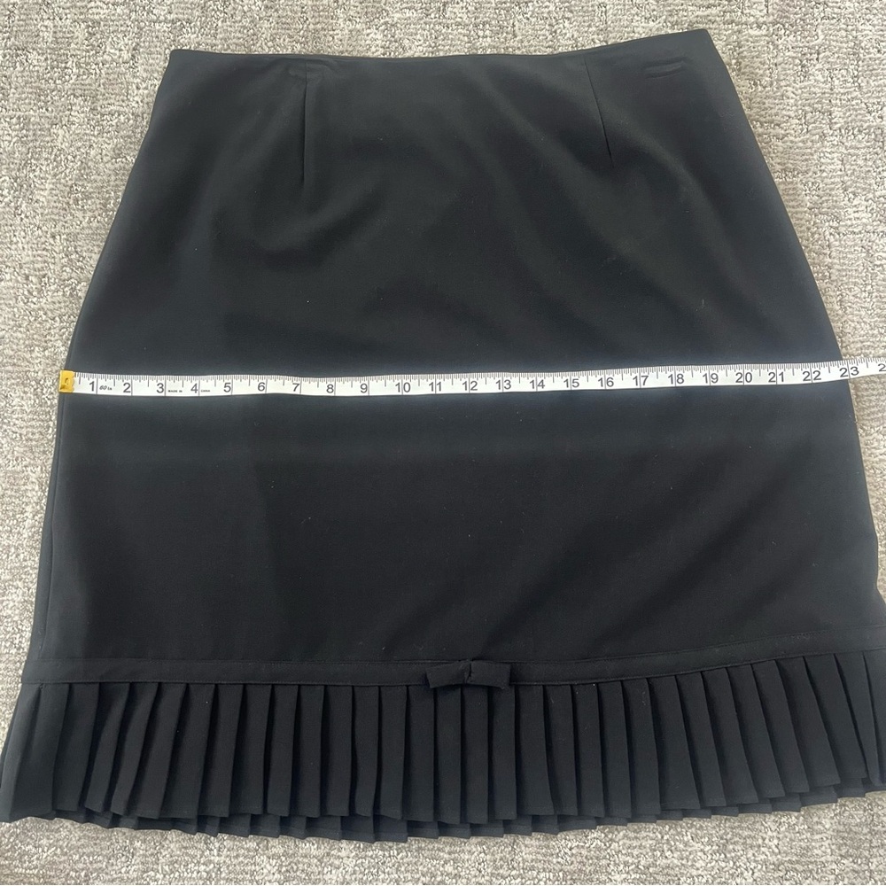 Larry Levine Black Stretch Pleated Pencil Skirt Size 16 - Picture 7 of 7